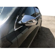 Накладки на дзеркала (2 шт., нерж) Carmos - Турецька сталь для Volkswagen Passat B6 2006-2012рр