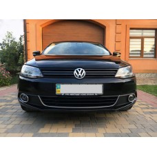 Накладка на противотуманки (2 шт., нерж) OmsaLine - Італійська нержавійка для Volkswagen Jetta 2011-2018 рр