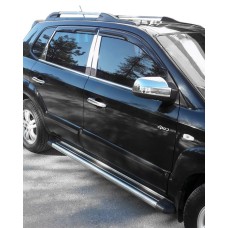 Накладки на стійки (нерж) для Hyundai Tucson JM 2004- рр
