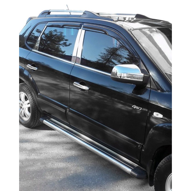Накладки на стойки (нерж) для Hyundai Tucson JM 2004- гг
