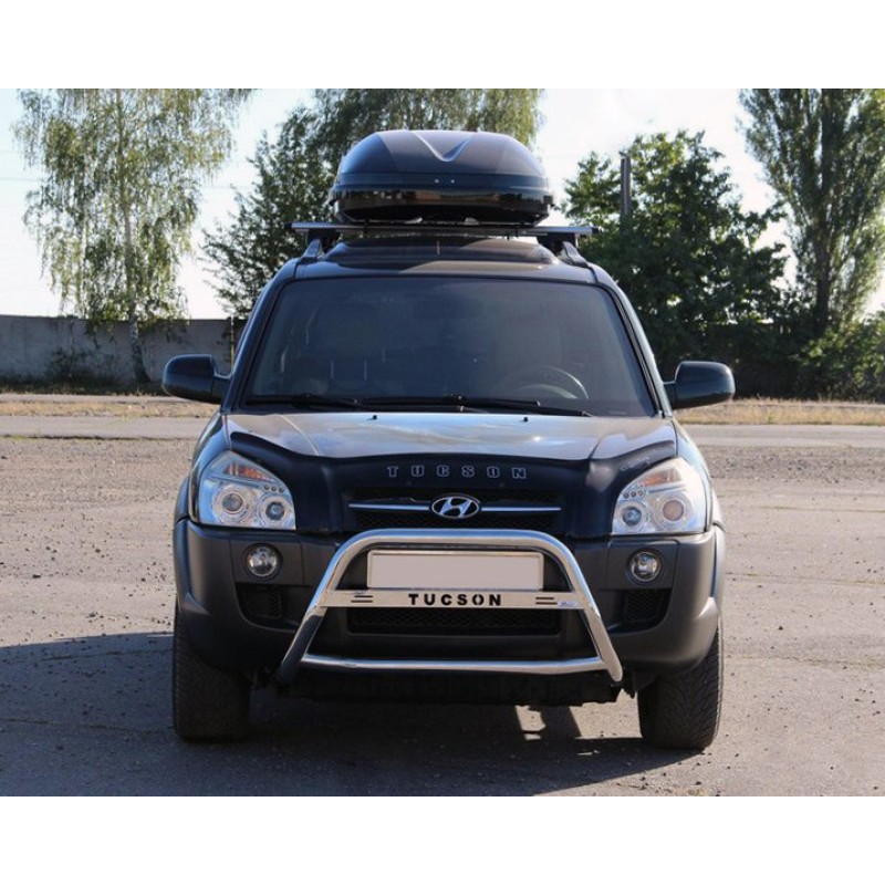 Кенгурятник WT025 (нерж.) для Hyundai Tucson JM 2004- рр
