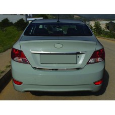 Кромка багажника (нерж.) Carmos - турецька сталь для Hyundai Accent 2011-2017 рр