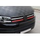 Накладки на решітку верхня 2015-2019 (2 шт, червоні) для Volkswagen T6