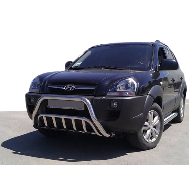 Кенгурятник WT002 (нерж.) для Hyundai Tucson JM 2004- рр