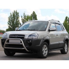 Кенгурятник WT022 (нерж.) для Hyundai Tucson JM 2004- рр