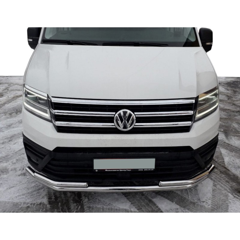 Передній захист ST085 (нерж) для Volkswagen Crafter 2016- рр