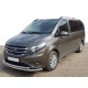 Передній захист ST014 (нерж.) 60/60 для Mercedes Vito / V-class W447 2014- рр