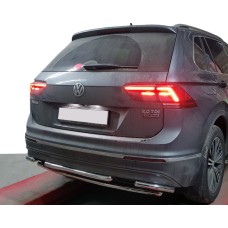 Задняя защита AK001-2 (нерж) для Volkswagen Tiguan 2016-2023 гг