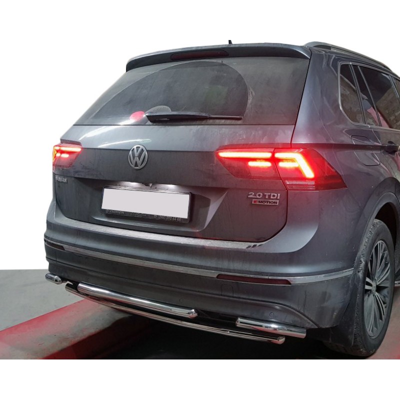 Задняя защита AK001-2 (нерж) для Volkswagen Tiguan 2016-2023 гг