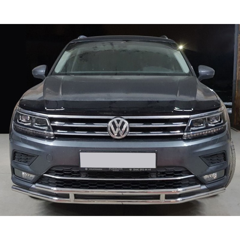 Передній захист ST016 (нерж) для Volkswagen Tiguan 2016-2023 рр