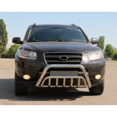 Кенгурятник WT002 (нерж.) для Hyundai Santa Fe 2 2006-2012 рр