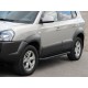 Бокові пороги Allmond Black (2 шт., алюміній) для Hyundai Tucson JM 2004- рр