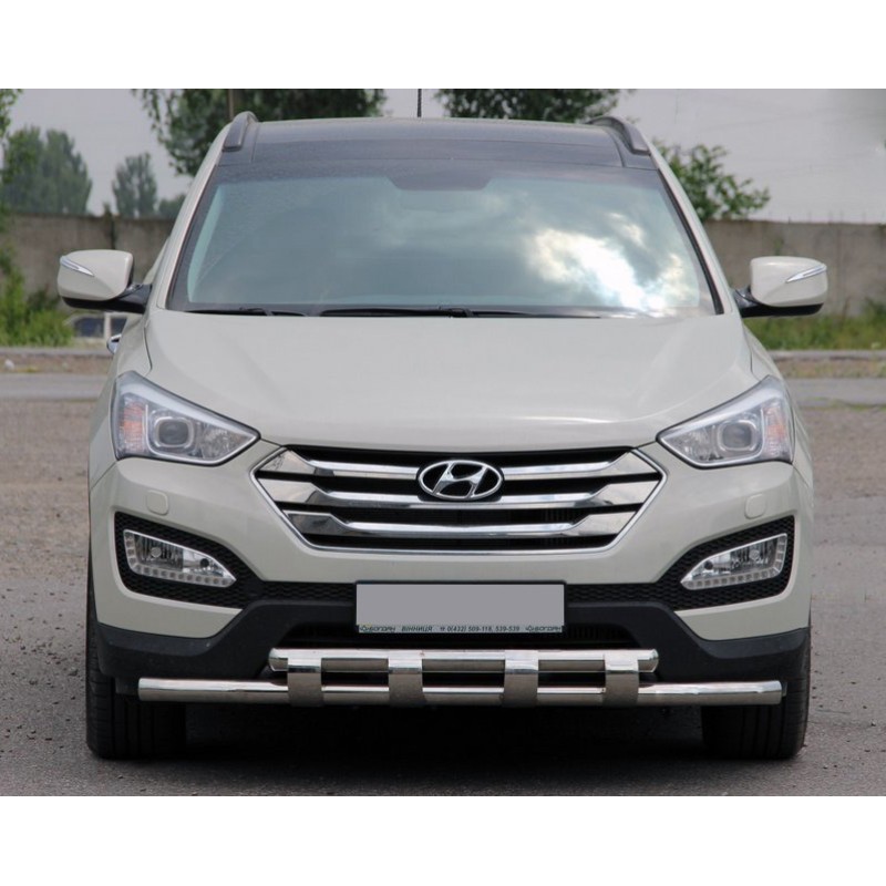 Передняя дуга ST015 (нерж.) для Hyundai Santa Fe 3 2012-2018 гг