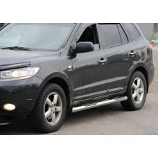Бічні труби B3 (2 шт., нерж.) для Hyundai Santa Fe 2 2006-2012 рр