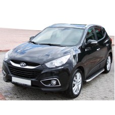 Бокові пороги BlackLine (2 шт, алюміній) для Hyundai IX-35 2010-2015 рр