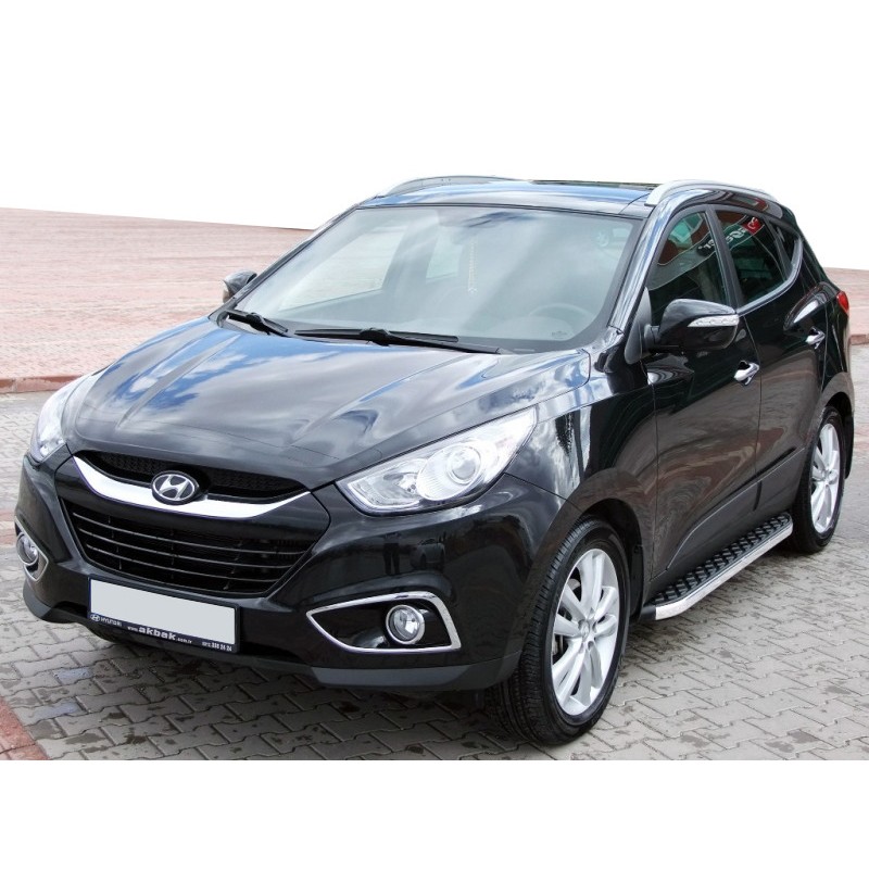 Бокові пороги BlackLine (2 шт, алюміній) для Hyundai IX-35 2010-2015 рр