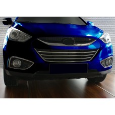 Накладки на решітку з окантовкою (4 шт, нерж) для Hyundai IX-35 2010-2015 рр