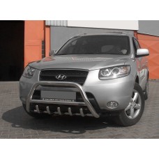 Кенгурятник WT003 (нерж.) для Hyundai Santa Fe 2 2006-2012 рр