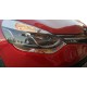 Накладки на передні ліхтарі (2 шт, нерж.) для Renault Clio IV 2012-2019 рр