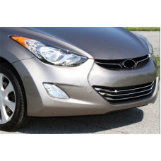 Накладки на решітку (3 шт, нерж.) для Hyundai Elantra 2011-2015 рр