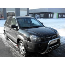 Бокові пороги Fullmond (2 шт, алюм.) для Hyundai Tucson JM 2004- рр