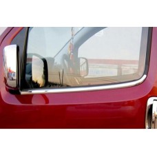 Зовнішня окантовка стекол (2 шт, нерж.) Carmos - Турецька сталь для Citroen Nemo