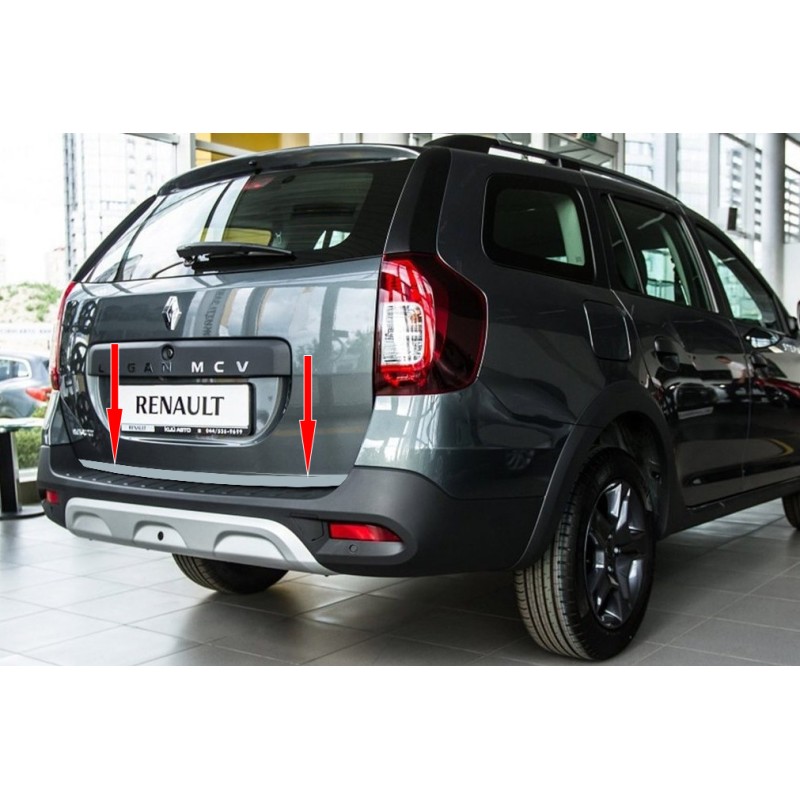 Кромка багажника (нерж) Carmos - Турецька сталь для Renault Logan MCV 2013-2022 рр