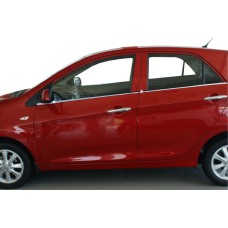 Окантовка вікон (4 шт, нерж) для Kia Picanto 2011-2016 рр