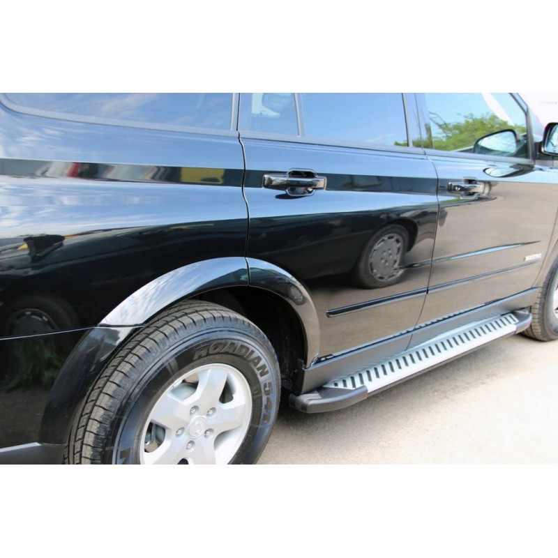 Бокові пороги Line (2 шт., алюм) для SsangYong Kyron 2005-2014 рр
