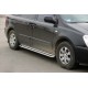 Боковые пороги KB001 (нерж) 60 мм для Kia Carnival 2002-2013 гг
