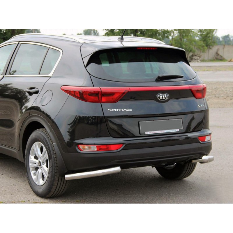 Задняя защита уголки AK003 (нерж) для Kia Sportage 2015-2021 гг