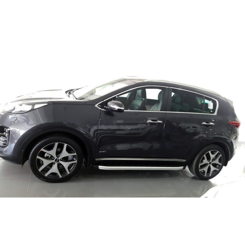 Боковые пороги Fullmond (2 шт., алюминий) для Kia Sportage 2015-2021 гг