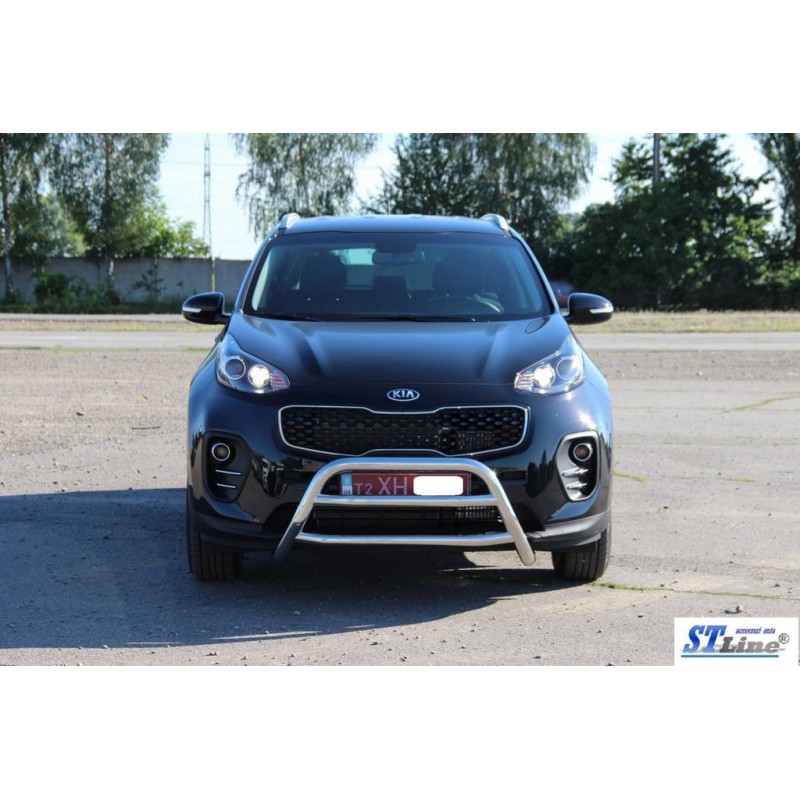 Кенгурятник WT023 (нерж) для Kia Sportage 2015-2021 гг