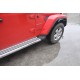 Бокові пороги Silver (2 шт) для Jeep Wrangler 2007-2017 рр
