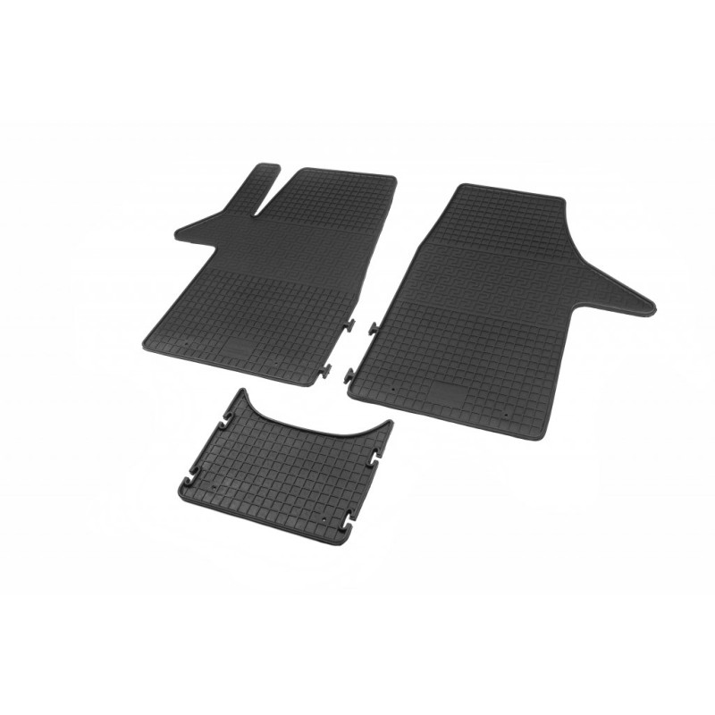 Гумові килимки (3 шт, Polytep, для 2-20251) для Volkswagen T5 Caravelle 2004-2010 рр