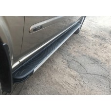 Бокові пороги Maya V1 (2 шт., алюміній) Довга (ExtraLong) для Mercedes Vito W639 2004-2014 рр