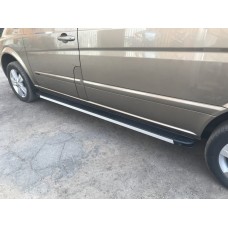 Боковые пороги Maya V1 (2 шт., алюминий) Длинная база для Mercedes Viano 2004-2014 гг