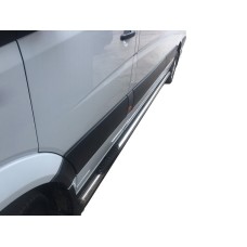 Бічні труби (2 шт., нерж) d60, Long/ExtraLong для Volkswagen Crafter 2006-2016 рр