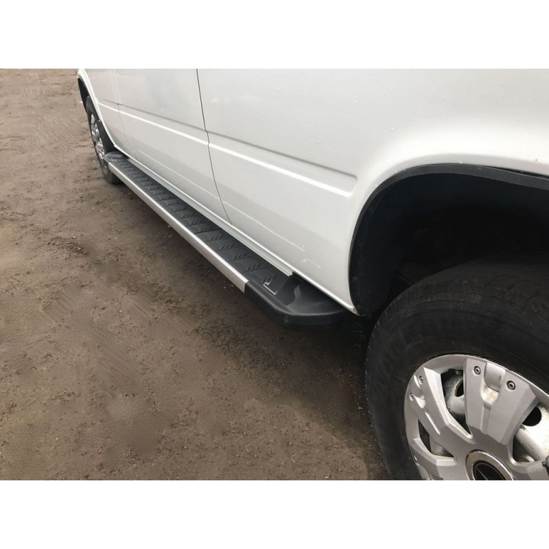 Бокові пороги RedLine V1 (2 шт., Алюміній) Довга база для Mercedes Sprinter W901/902/903/904/905 1995-2006 рр