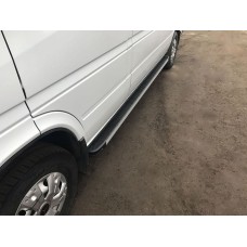 Бокові пороги Maya (2 шт., алюміній) Середня база для Mercedes Sprinter W901/902/903/904/905 1995-2006 рр