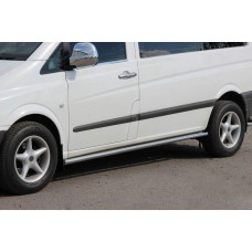 Бічні труби BB001 (2 шт., нерж.) d60, Довга база для Mercedes Viano 2004-2014 рр