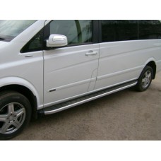 Бокові пороги Альянс (2 шт., алюм) Довга база для Mercedes Viano 2004-2014 рр