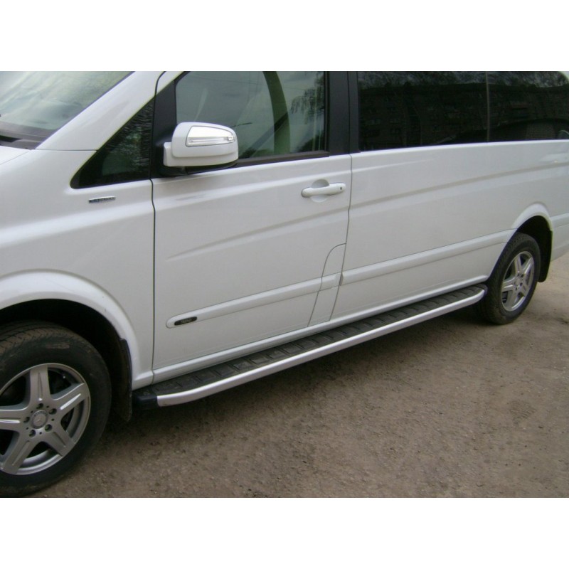 Бокові пороги Альянс (2 шт., алюм) Довга база для Mercedes Viano 2004-2014 рр