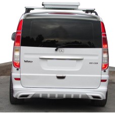 Накладка на задний бампер AMG (под покраску) Короткая база для Mercedes Vito W639 2004-2014 гг