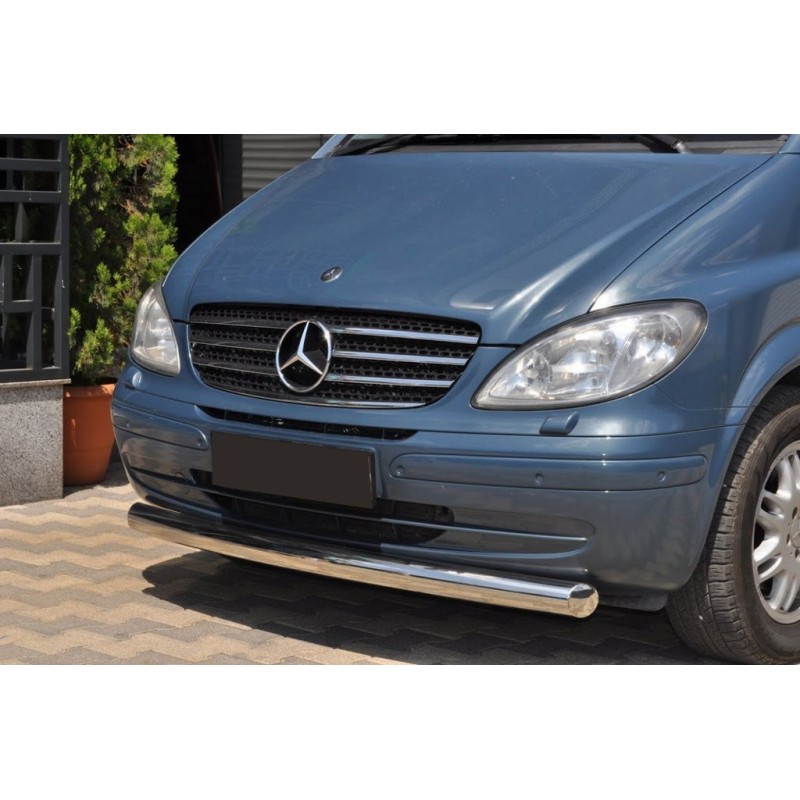 Губа нижняя одинарная ST008 (нерж) 2004-2011, 60мм для Mercedes Viano