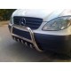 Кенгурятник WT003/004 (нерж.) 60мм, без напису для Mercedes Viano 2004-2014 рр