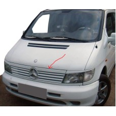 Полоска на решетку (пластик) Черный мат для Mercedes Vito W638 1996-2003 гг