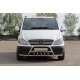 Кенгурятник WT004-Plus з вусами (нерж.) для Mercedes Vito W639 2004-2014 рр