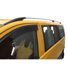 Рейлинги Хром DDU (пласт. ножки) Короткая база (SHORT) для Mercedes Vito W639 2004-2014 гг