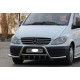 Кенгурятник WT003 з вусами (нерж.) для Mercedes Vito W639 2004-2014 рр